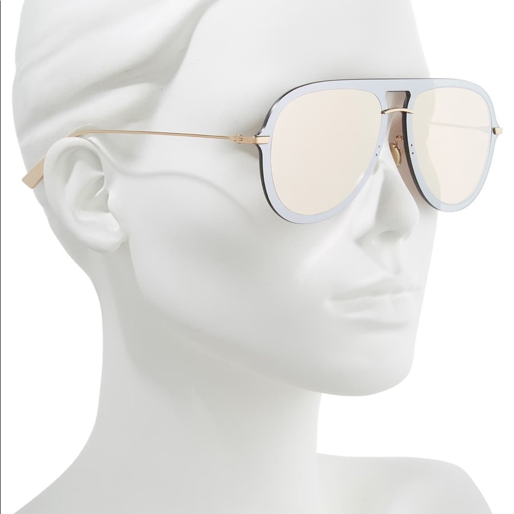 Dior Ultime1 Aviator Two Tone Gold Sunglasses